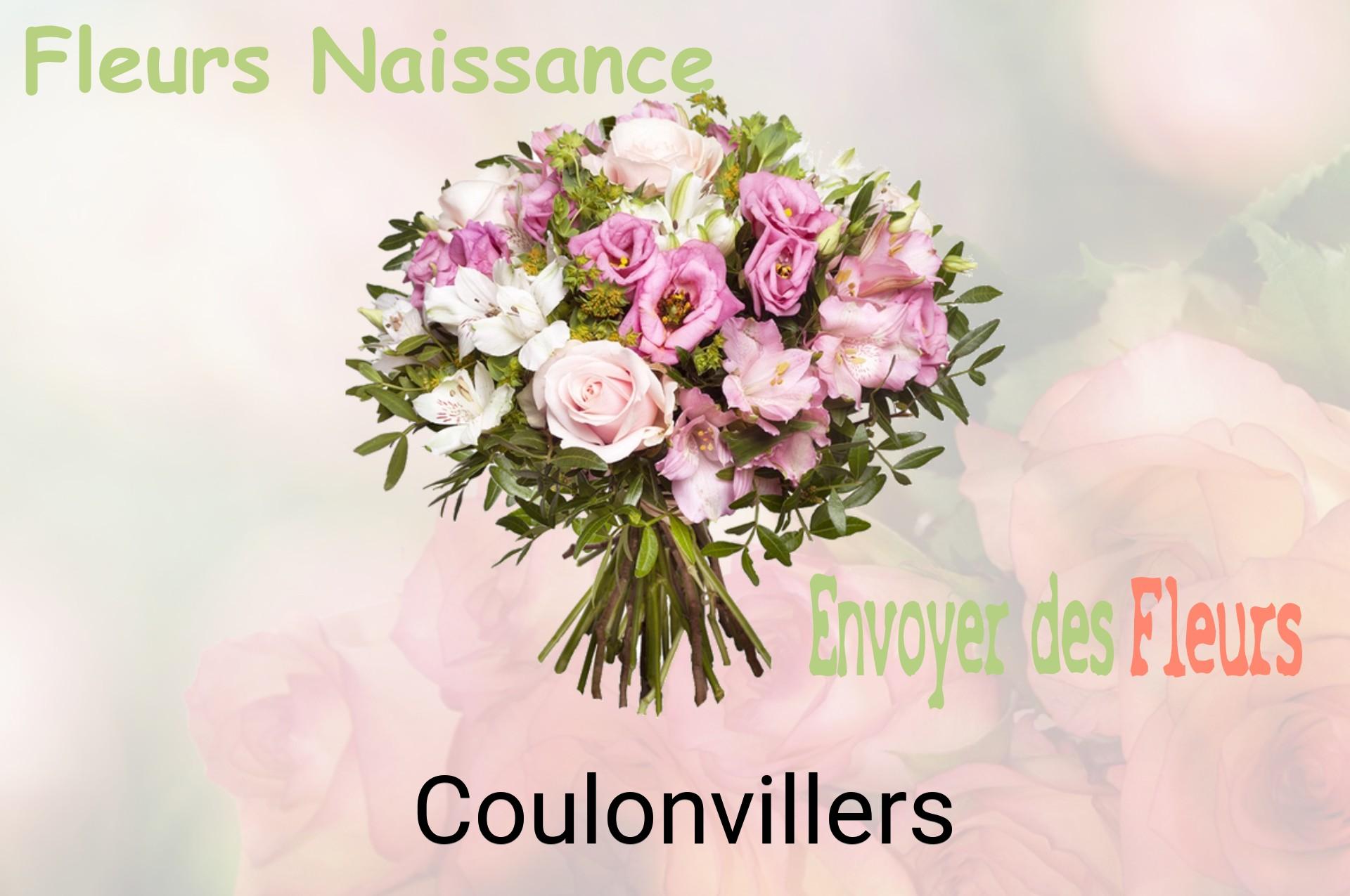 Bouquet de fleurs de naissance livré à Coulonvillers