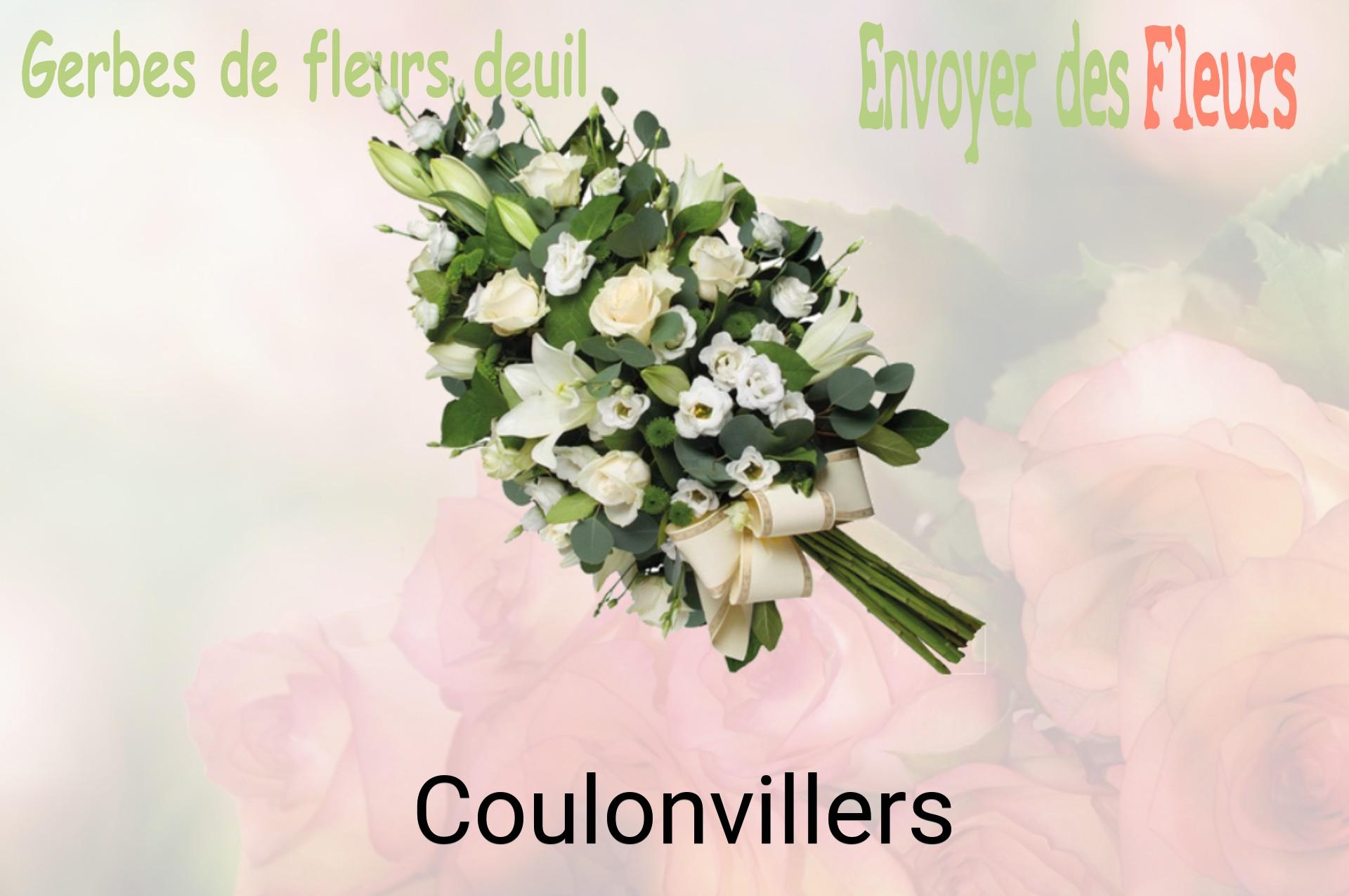 Gerbe de fleurs de deuil livrée à Coulonvillers